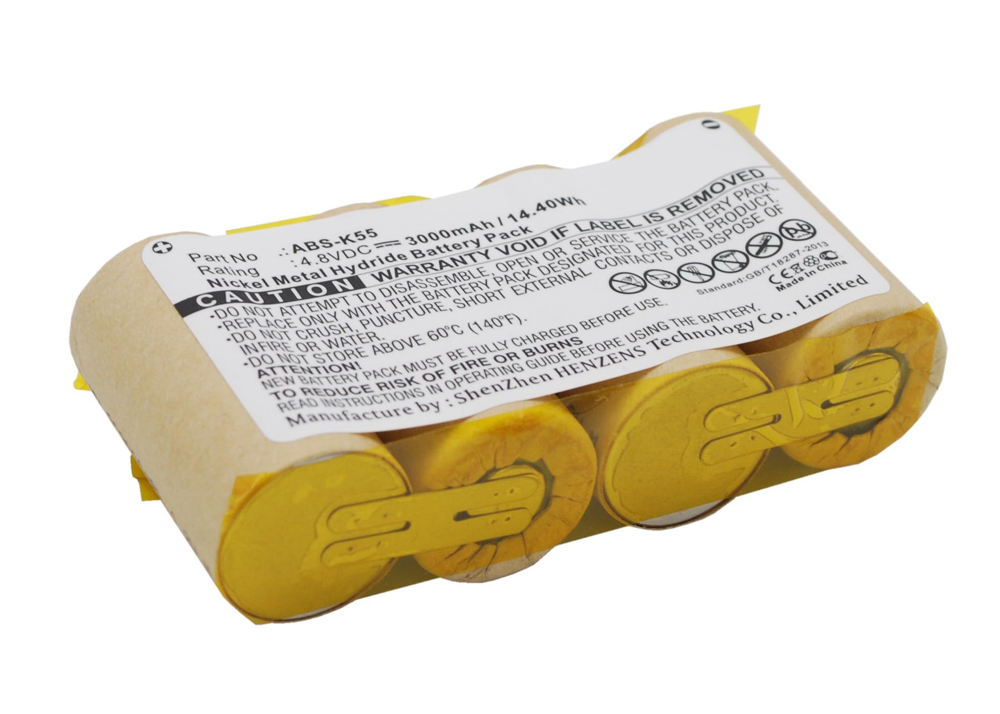 Synergy Digital Vacuum Cleaner Replacement Battery - 4.8V 3000mAh Ni-MH High Capacity Battery Compatible with KARCHER K5.0 Display 10 EL 12583190 & ABS-K55 Models - Perfect for Home Cleaning, Car Detailing, and Workshop Use