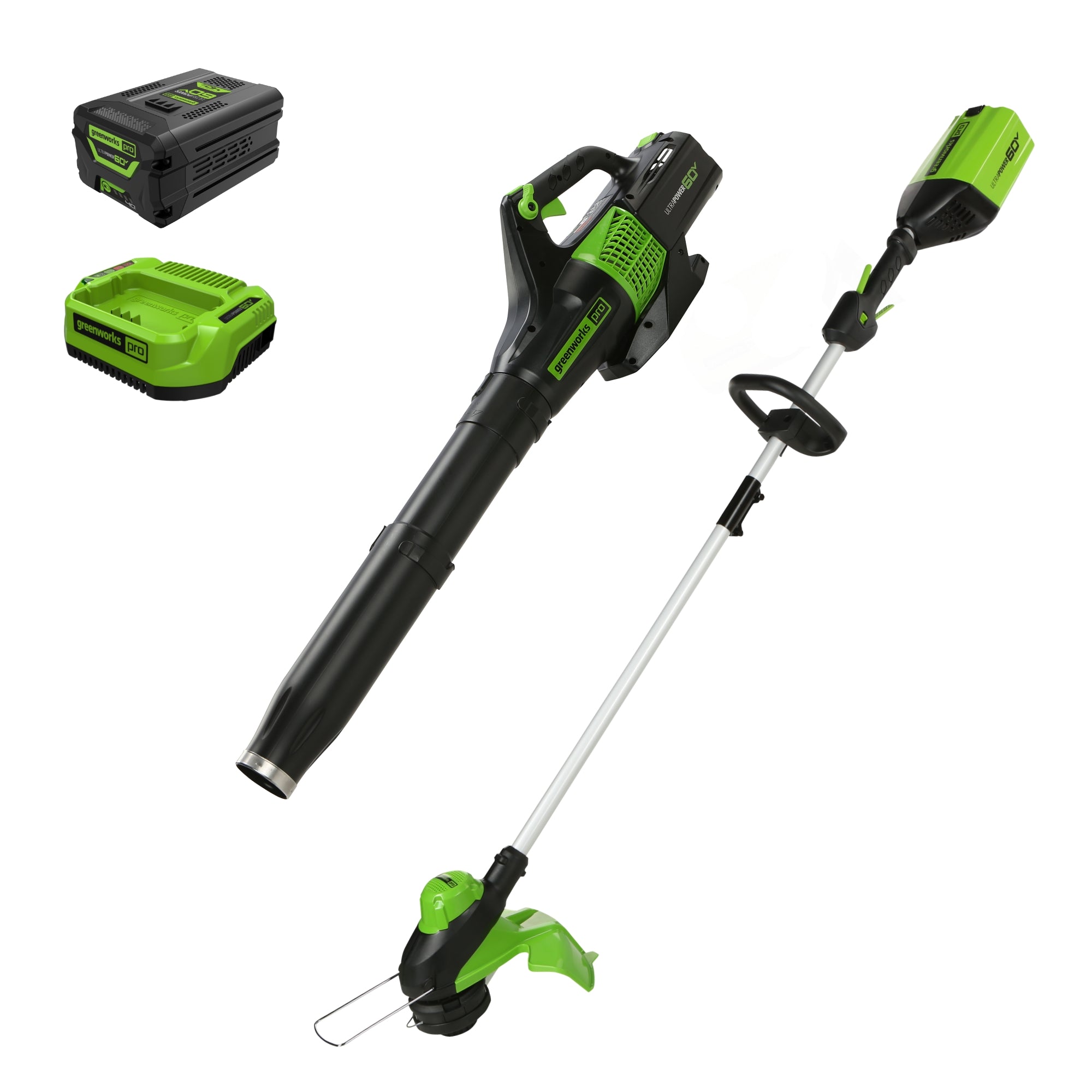 60V 13-Inch Cordless Battery String Trimmer & 540 CFM Leaf Blower Combo Kit with 4.0Ah Battery & Fast Charger - Perfect for Lawn Care, Yard Maintenance, and Landscaping