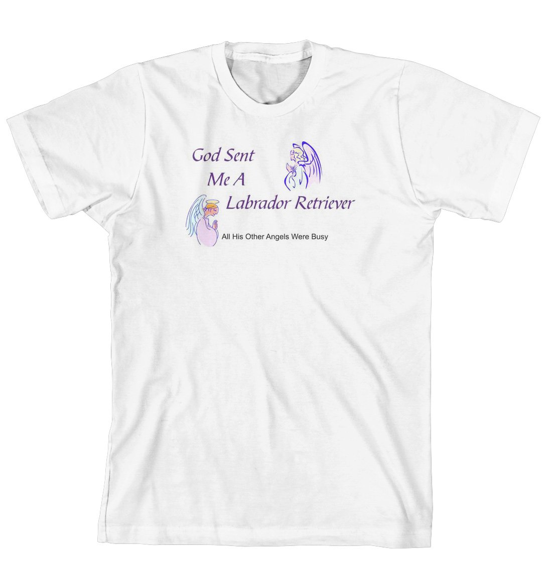 God Sent Me A Labrador Retriever T-Shirt - Funny Dog Lover Tee - Comfortable Cotton Shirt for Labrador Owners & Pet Lovers - Perfect Gift for Dog Walks, Pet Parties & Casual Wear