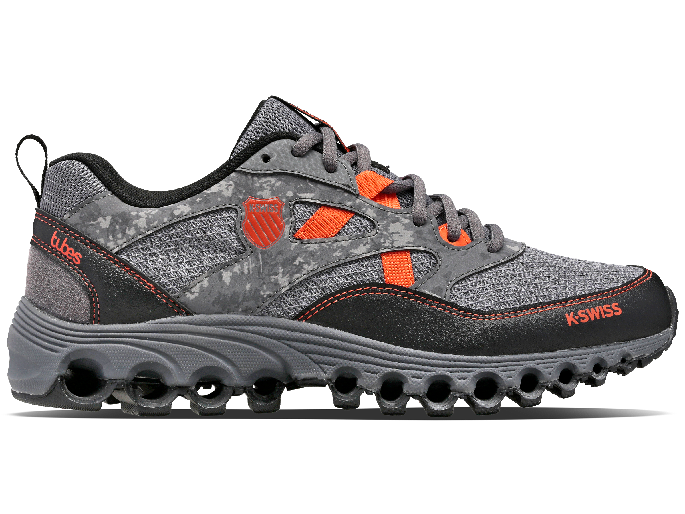 87437 056 M | TUBES TRAIL 200 Hiking Shoes | Steel Gray/Jet Black/Red Orange | Perfect for Outdoor Adventures & Trail Running