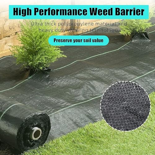 GARVEE 3.2oz 6ft x 300ft Heavy Duty Weed Barrier Landscape Fabric - Premium Garden Weed Control Fabric for Flower Beds, Vegetable Gardens & Landscaping Projects