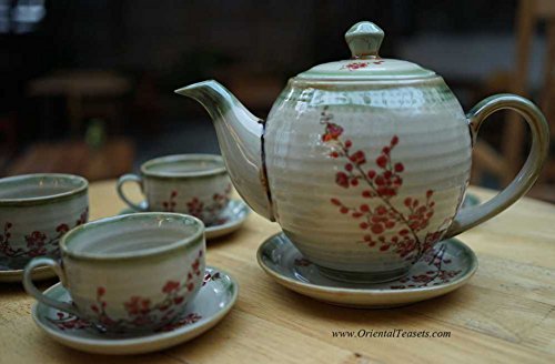 Premium Vietnamese Tea Set - Authentic Ceramic Tea Pot with Cups - Perfect for Home, Office & Gifting - TSI4