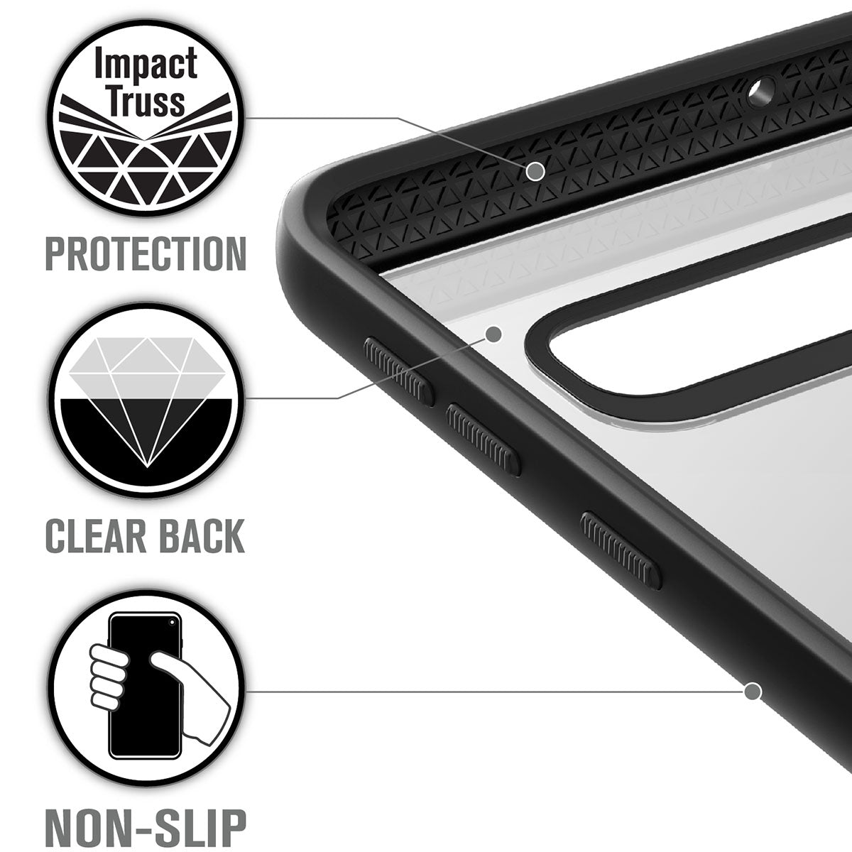 Samsung Galaxy S10 Shockproof Case - Heavy Duty Impact Protection Phone Cover for Galaxy S10 - Perfect for Outdoor, Travel & Everyday Use
