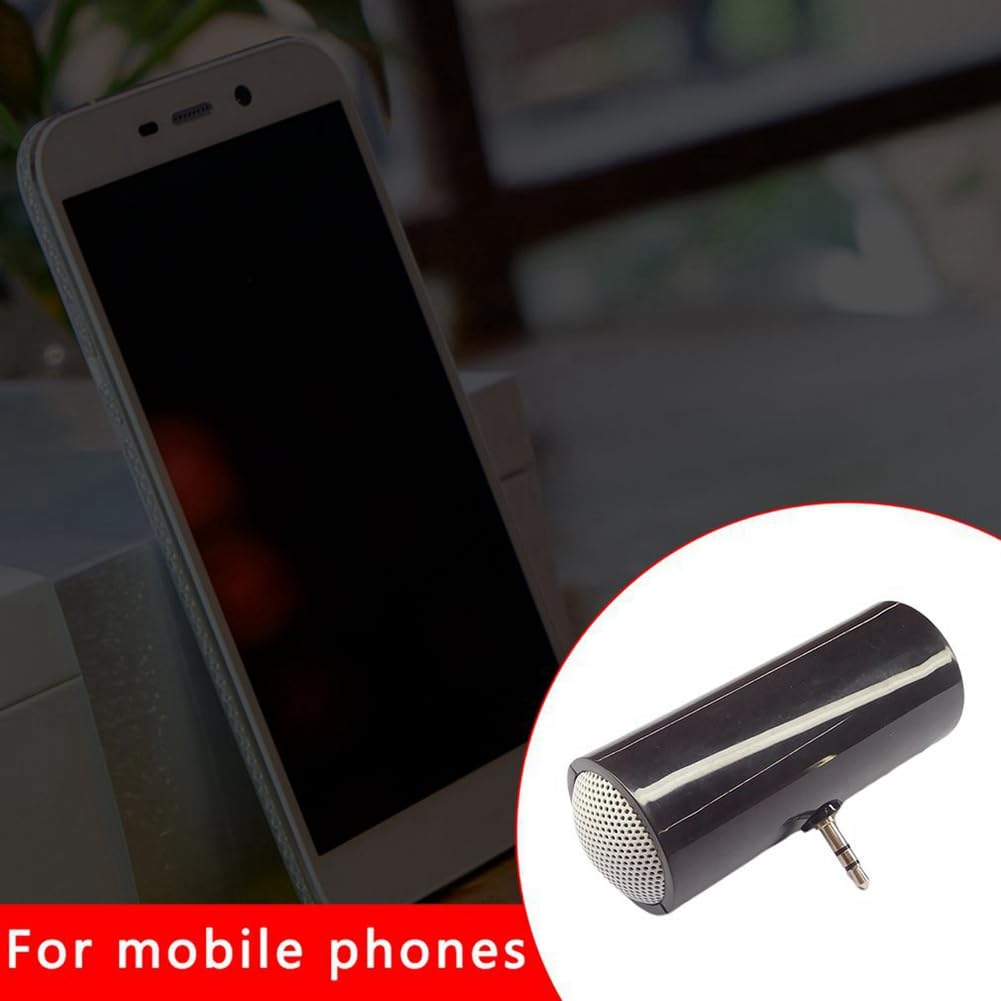 Marran Mini Speaker - Portable 3.5mm Plug & Play Amplified Speaker for iPhone, Android, Laptop, Tablet - Perfect for Travel, Office, Home Use (White)