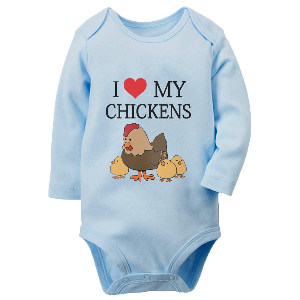 Cute Chickens Baby Bodysuit - Short Sleeve Romper Jumpsuit for Newborn Boys & Girls | Soft Cotton Outfit for Playtime & Photo Shoots