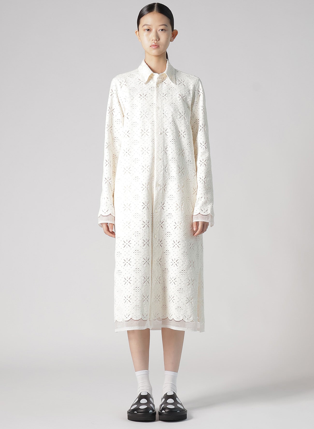 Stylish Cotton Lace Long Shirt for Women - Elegant Boho Blouse with Floral Embroidery - Perfect for Casual Outings, Date Nights & Summer Fashion