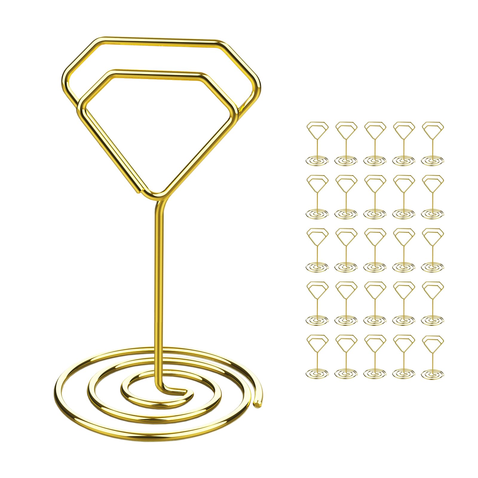 26Pcs Gold Table Number Holders for Weddings & Events - Elegant Place Card Stands