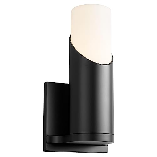 Ellipse Collection Black Transitional LED Wall Sconce Light Fixture - Modern Indoor/Outdoor Lighting for Living Room, Bedroom, Hallway & Patio