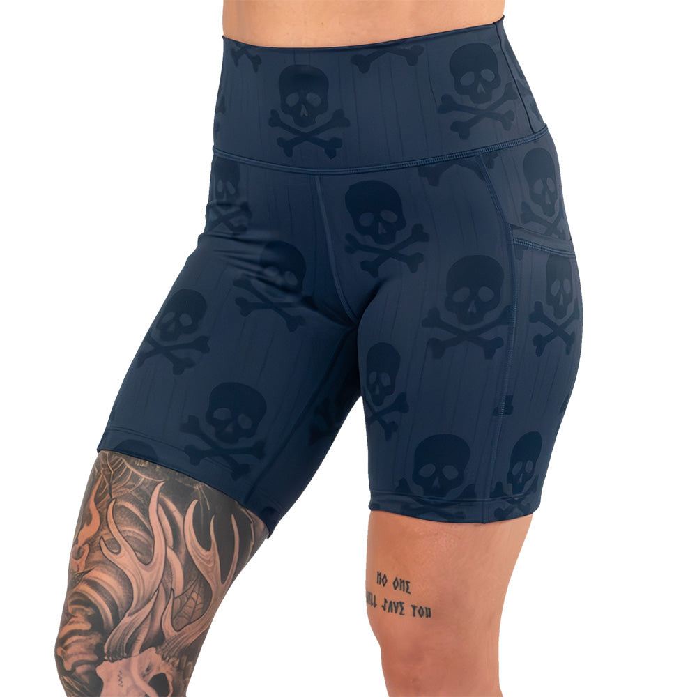 Men's Crossbones Graphic Print Casual Shorts - Comfortable Summer Short Pants for Gym, Running, Beach & Outdoor Activities