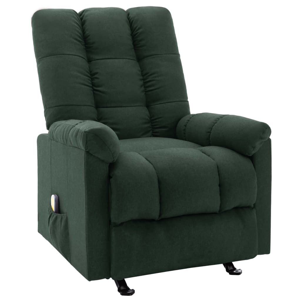Comfortable Recliner Chair for Adults - Dark Green Fabric Single Sofa with Adjustable Reclining - Perfect for Living Room, Bedroom, Office, Movie Nights & Relaxation