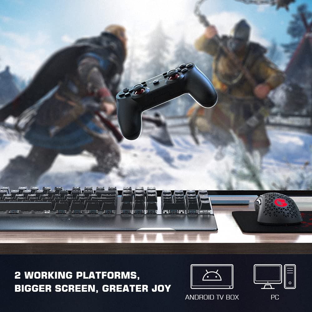 GameSir T3 Wireless Gaming Controller for PC, Windows 7/8/10/11, Android, TV Box - Dual Vibration, Turbo Function, 20-Hour Battery Life - Perfect for Android TV Gaming, PC Gaming, and Mobile Gameplay