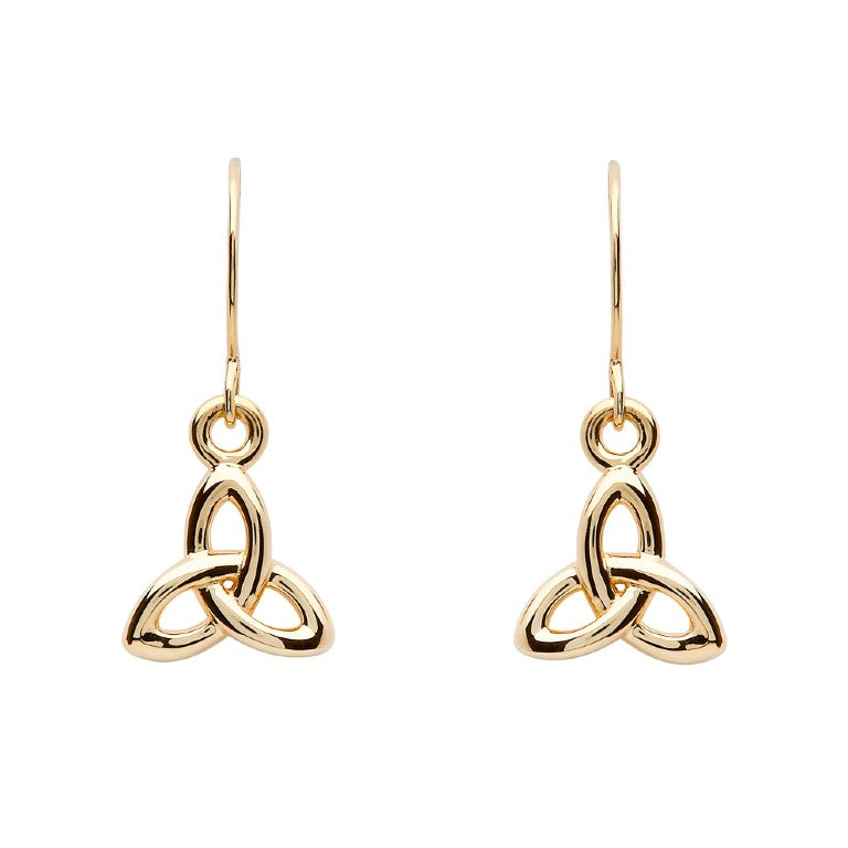 Gold Trinity Knot Earrings for Women - Celtic Jewelry, 14K Gold Plated Hoop Earrings - Perfect for Weddings, Anniversaries & Gifts