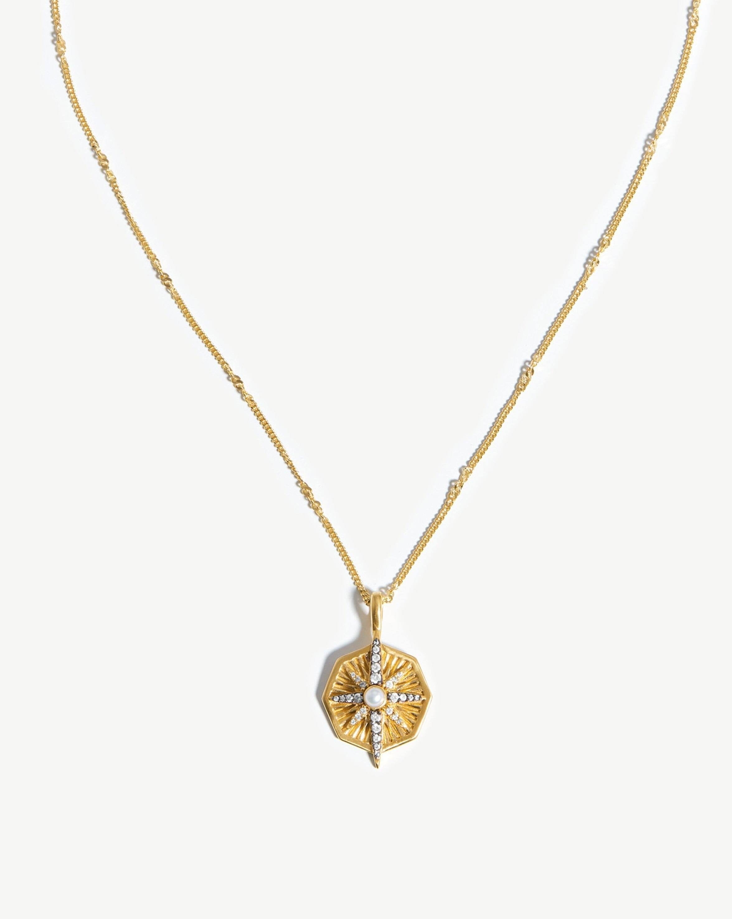 Harris Reed Star of the Show Pearl Necklace - 18k Gold Plated Elegant Pearl Jewelry for Women | Perfect for Evening Parties, Weddings & Special Occasions