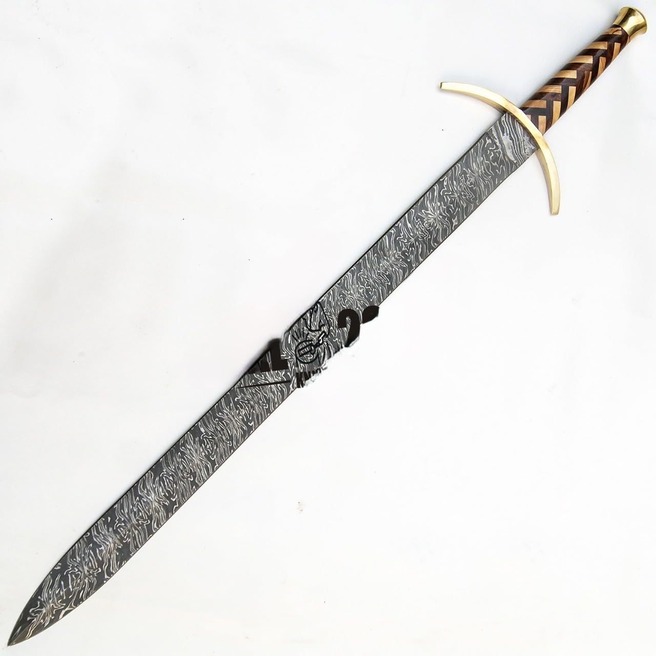 Handmade Damascus Steel 34 Inch Sword - PAL 2000 KNIVES SW-9579 with Perfect Grip - Ideal for Collectors, Martial Arts & Home Decor