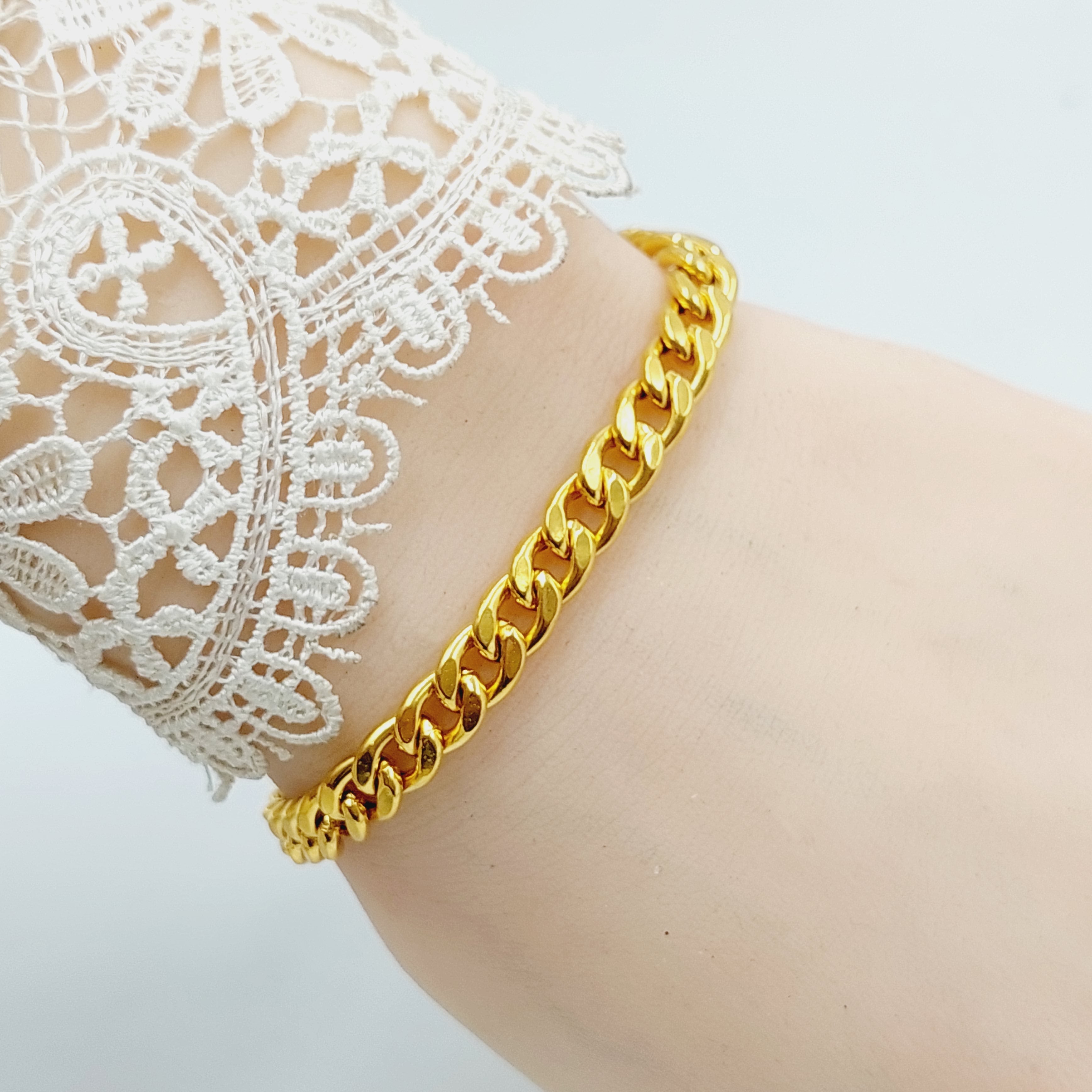 Enameled & Zircon Studded Cuban Link Bracelet for Men - Luxury Hip Hop Jewelry for Parties, Gifts & Everyday Wear