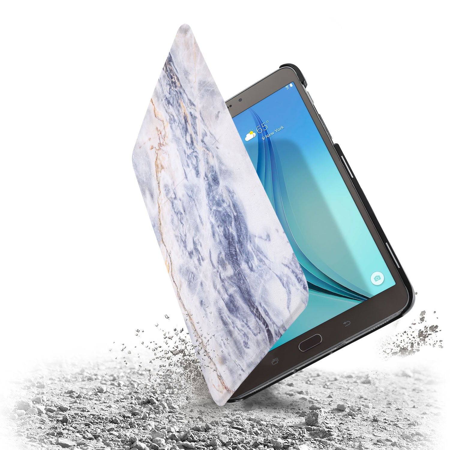 Samsung Tablet Case - Premium Marble Design Protective Cover for Samsung Galaxy Tab A/S6/S7/S8 - Perfect for Work, Travel & Home Use