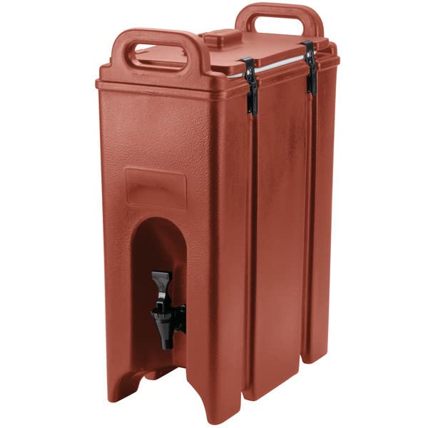 4.75 Gallon Brick Red Insulated Beverage Dispenser - Large Party Drink Dispenser with Spigot for Lemonade, Iced Tea & Punch - Perfect for Weddings, BBQs & Outdoor Events