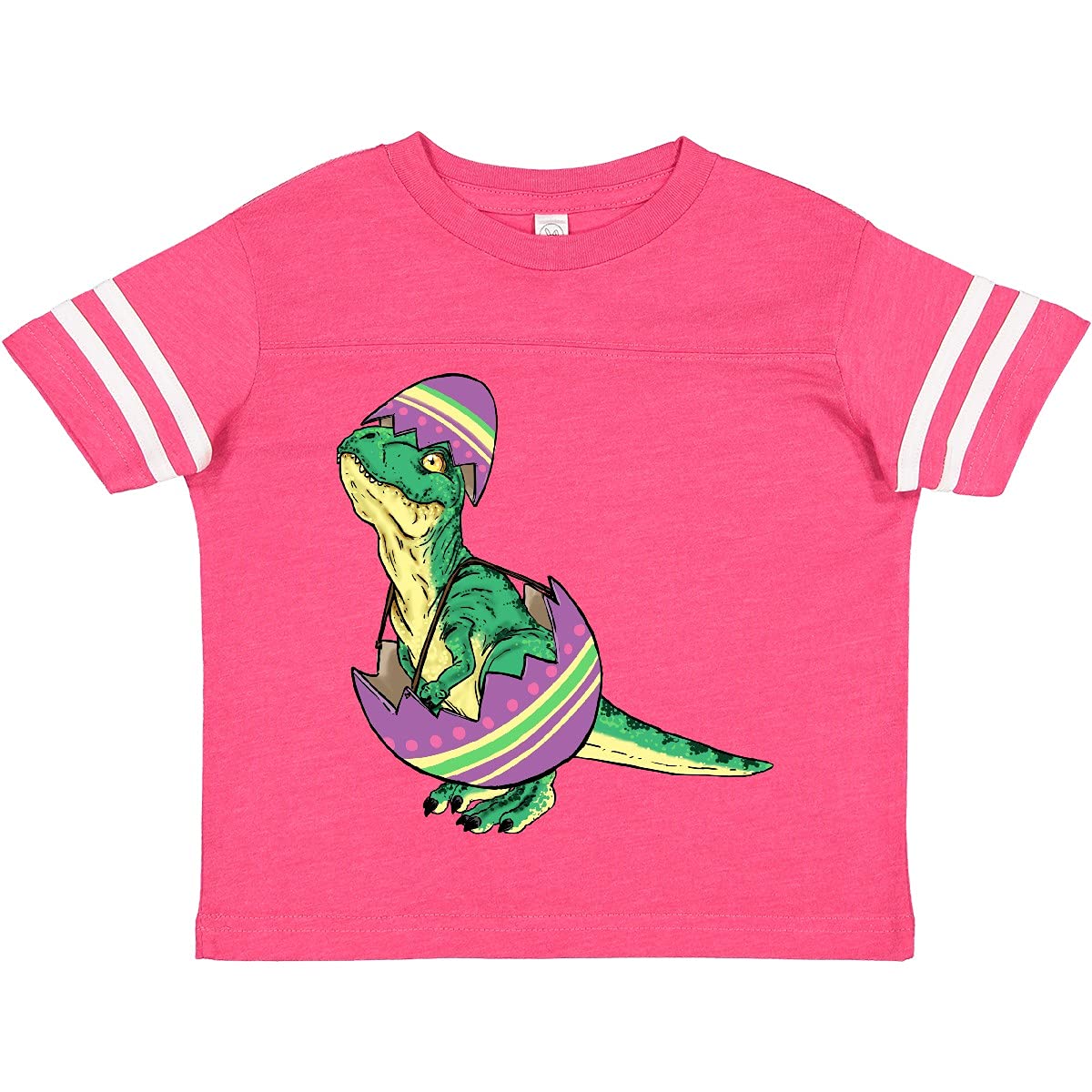 Inktastic Easter Baby T-Rex Dinosaur in Easter Egg Cute Toddler T-Shirt - Fun Holiday Outfit for Boys & Girls, Easter Egg Hunt Party, Spring Festival Family Photo