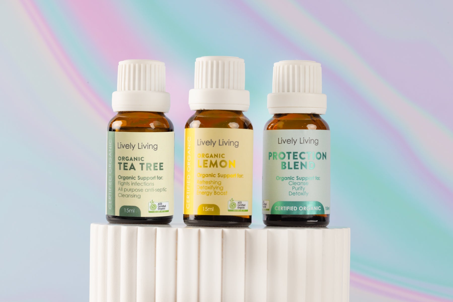 3x 15ml Organic Essential Oils Set - Spring Wellness Aromatherapy for Relaxation, Diffuser & Massage Use