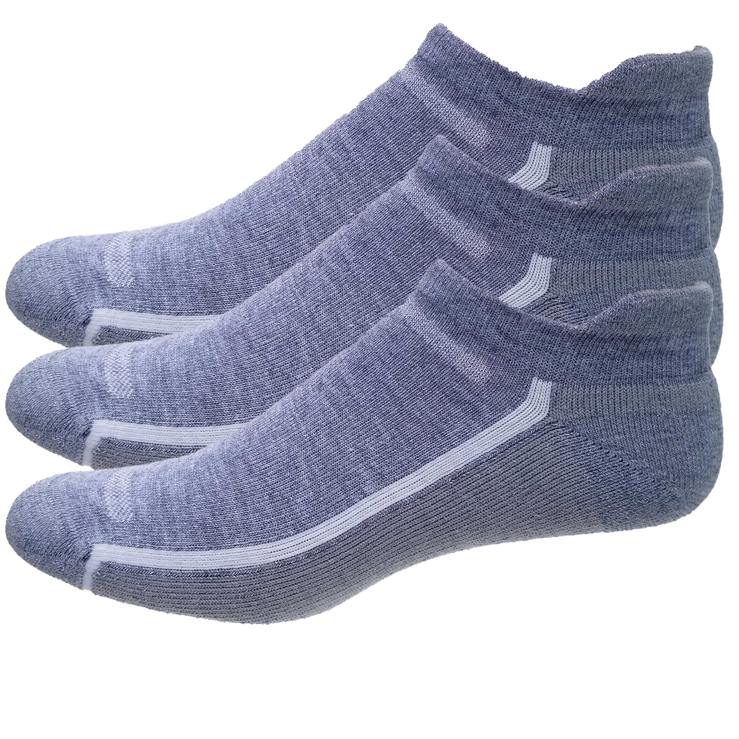 Men's 3-Pack No Show Tab Golf Socks - Breathable Low Cut Athletic Socks for Golf, Running & Casual Wear