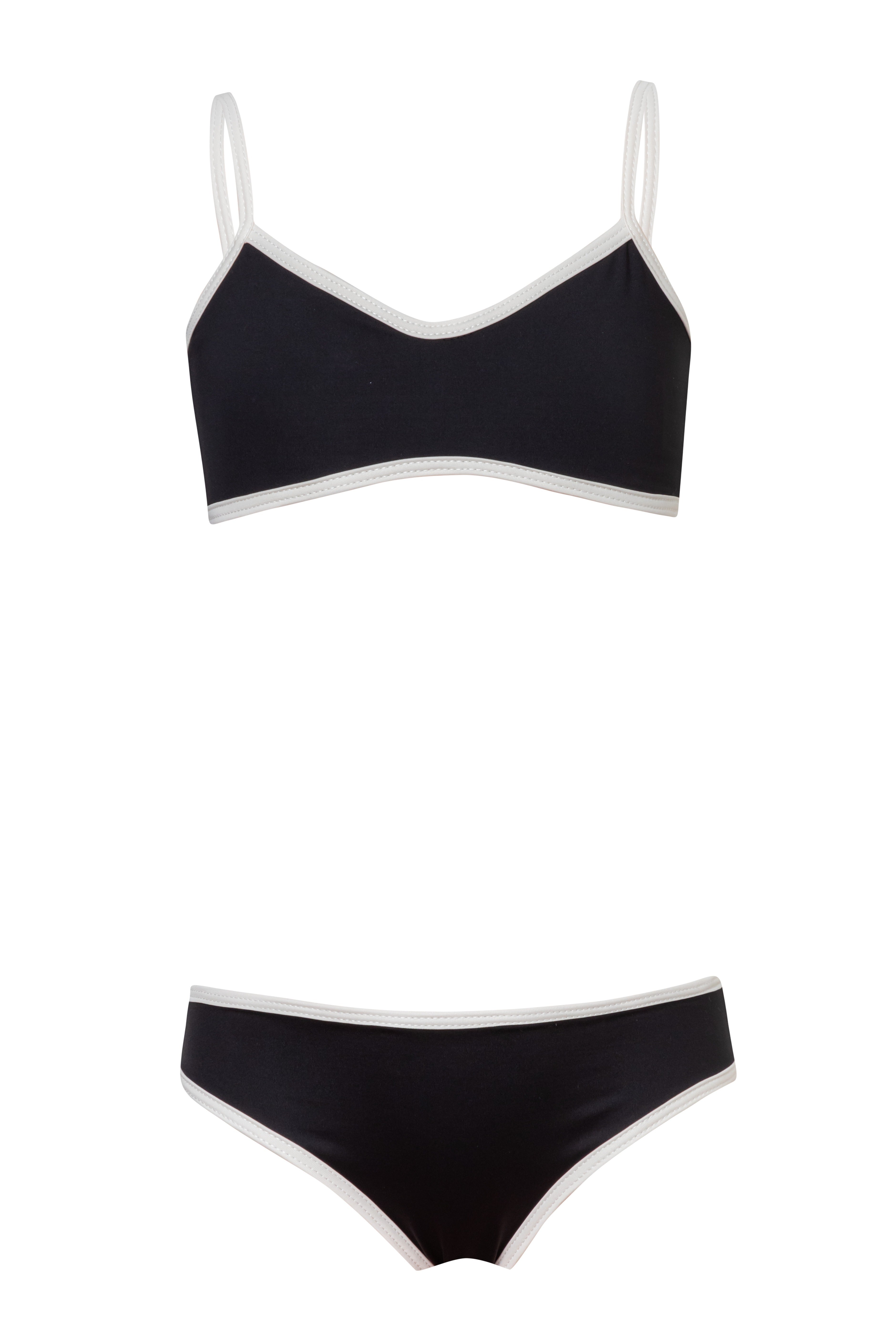 So Chic Black Bikini Set - Sexy Two Piece Swimwear for Women, High Waisted Bikini Bottom & Triangle Top - Perfect for Beach, Pool Party & Summer Vacation