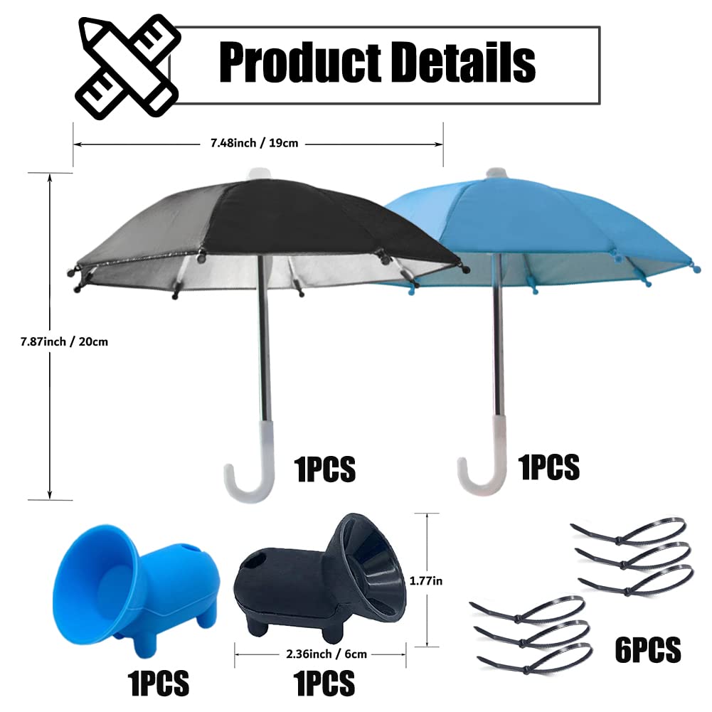 4pcs Phone Umbrella Holder - Anti-Glare Sun Shade Cover with Suction Cup Stand for Cell Phones | Outdoor Sun Shield for Beach, Pool, and Car Use