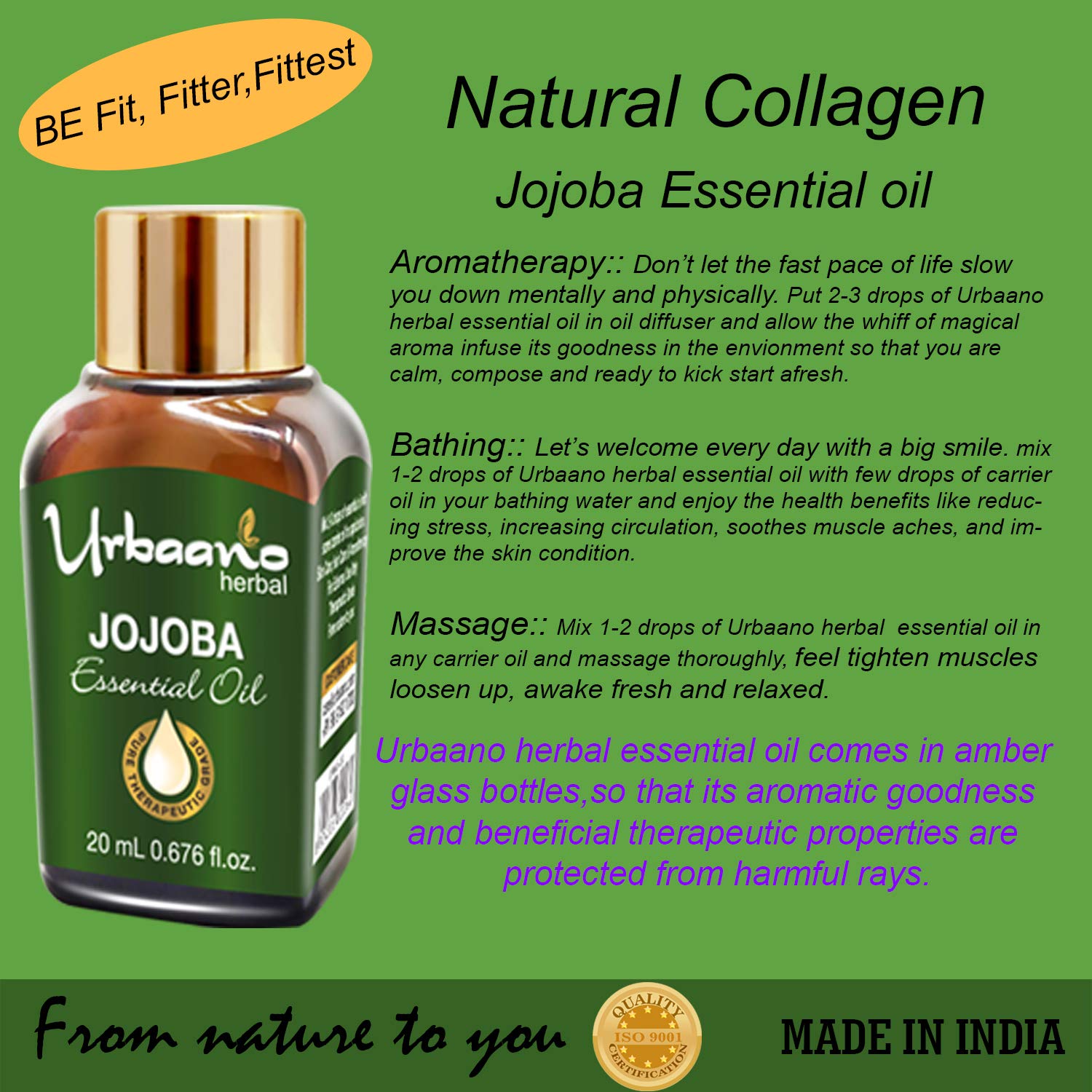 100% Pure Undiluted Jojoba Essential Oil for Face, Skin & Hair Care - 20ml Natural Makeup Remover, Hair Vitalizer & Carrier Oil | Perfect for Daily Skincare Routine, Aromatherapy & Gift Giving