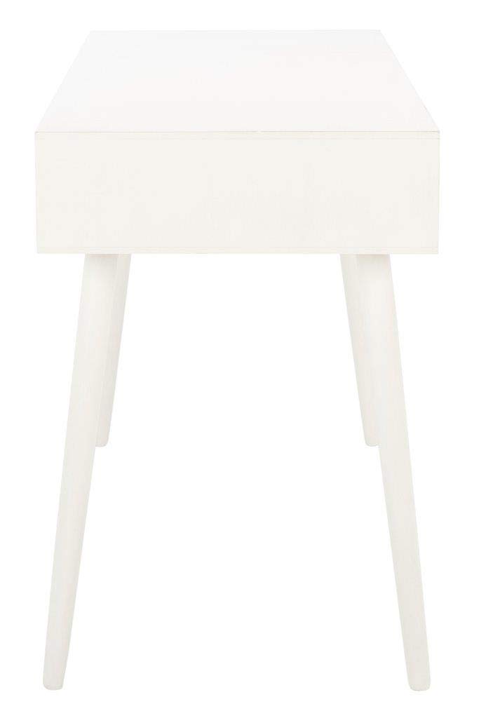 SAFAVIEH Home Collection Remy Distressed White 1-Drawer Writing Desk - Vintage Style Small Home Office Desk for Study, Bedroom & Apartment Workspace
