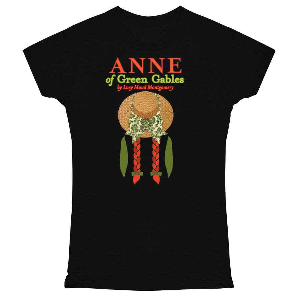 Pop Threads Anne of Green Gables Lucy Maud Montgomery Book Art T-Shirt for Women - Vintage Literary Tee for Book Lovers & Casual Wear
