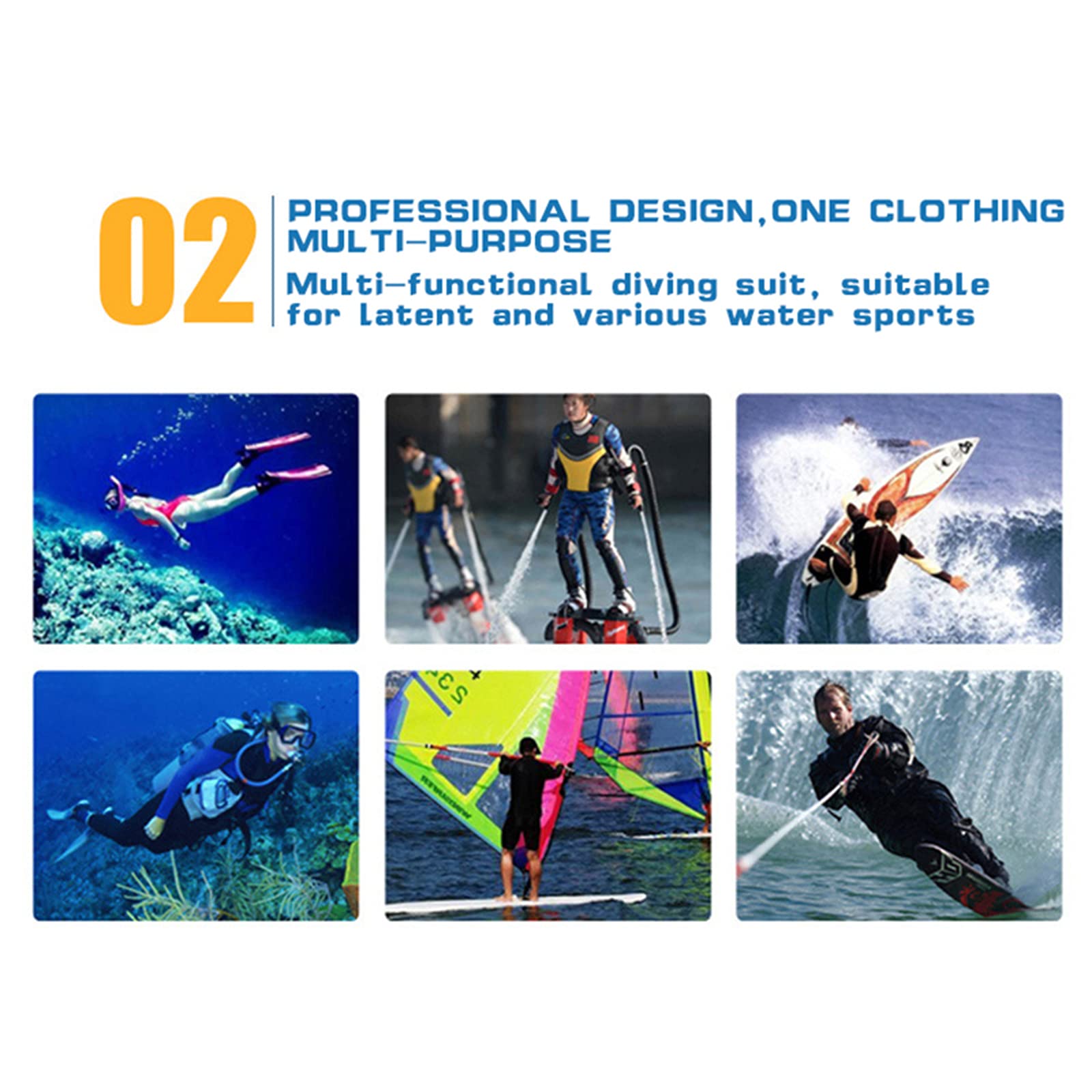 3mm Neoprene Men's Wetsuit - Full Body Diving Suit with Back Zip for Scuba Diving, Surfing & Swimming | Perfect for Water Sports & Cold Ocean Adventures