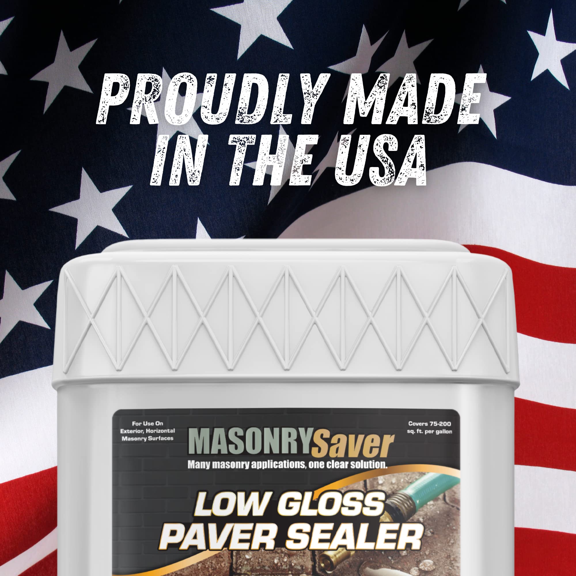 Low Gloss Paver Sealer - 5 Gallon - Non-Slip Concrete & Brick Sealer - Ideal for Patios, Driveways & Walkways - Waterproof & UV Resistant