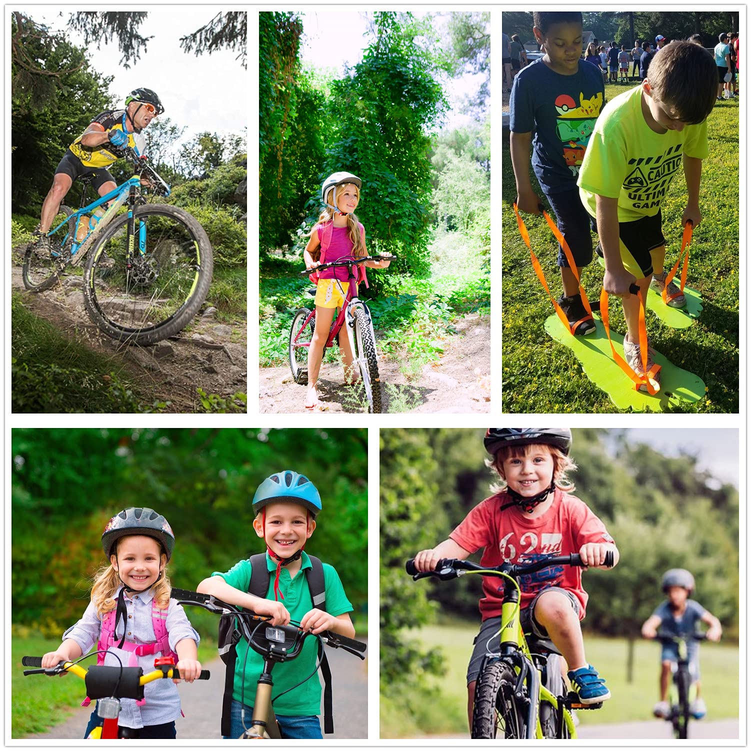Non-Slip Soft Rubber Bike Handlebar Grips with Tassel Streamers for Kids Boys Girls - Mountain Bike, MTB, BMX, Scooter, Cruiser Bicycle Replacement Parts - Perfect for Cycling, Commuting and Outdoor Adventures