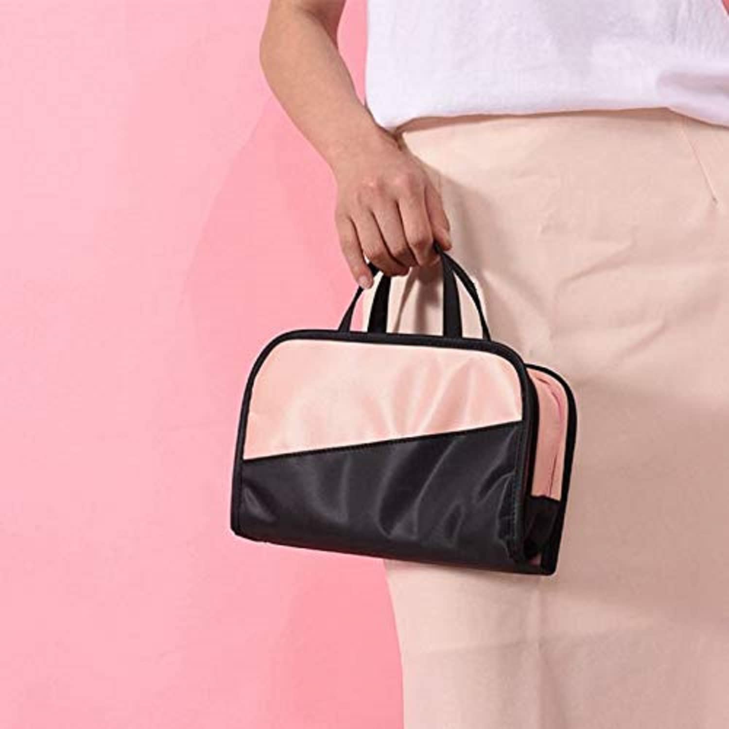 Stylish Portable Women's Makeup Bag - Large Capacity 2-in-1 Travel Cosmetic Organizer | Perfect for Travel, Home Storage & On-the-Go Touch Ups | GIANT IMPEX
