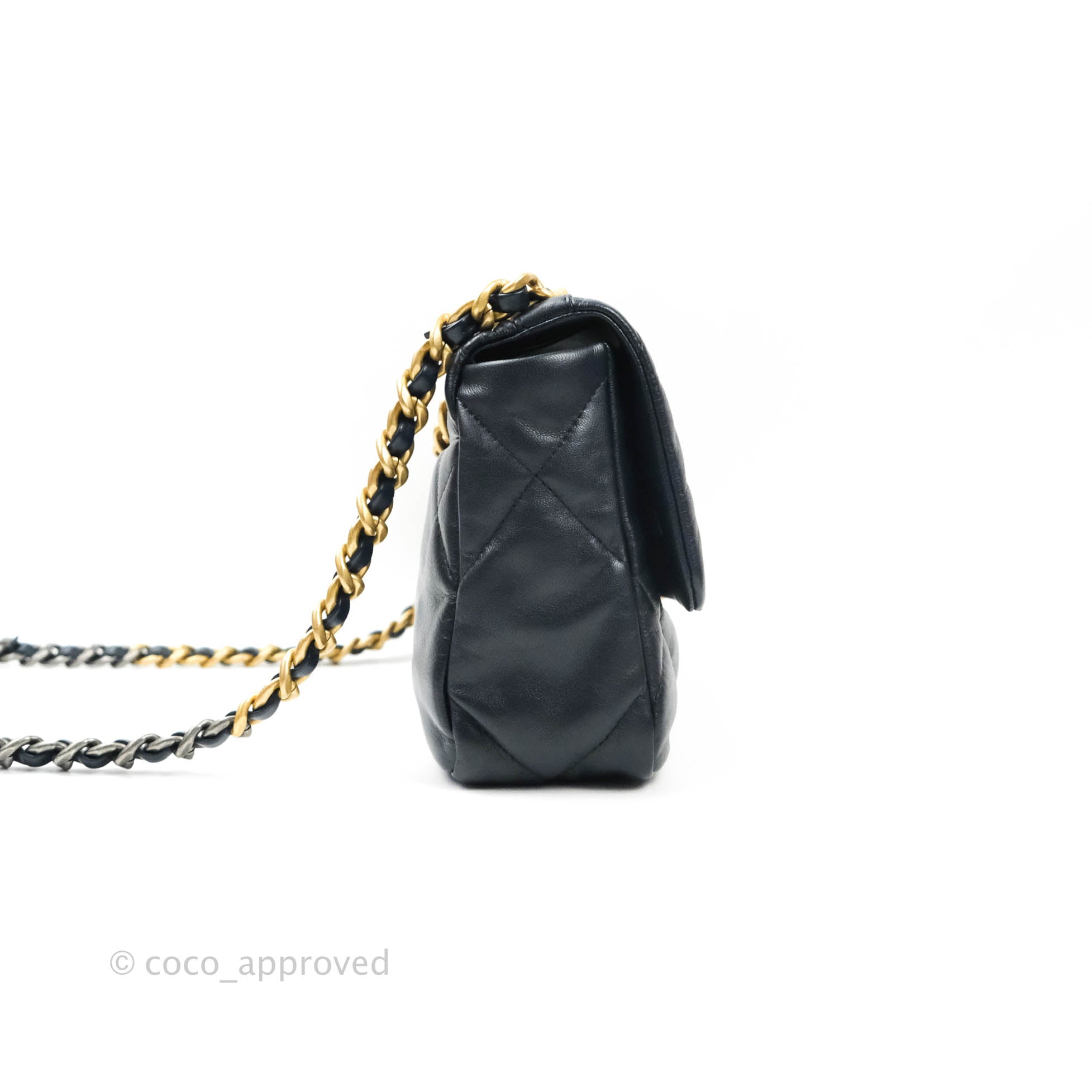 Chanel 19 Small Handbag in Dark Navy with Mixed Hardware - Luxury Crossbody Bag for Women, Perfect for Date Night & Evening Events