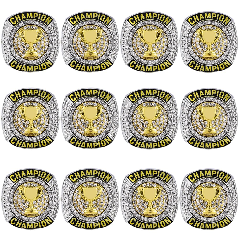 Champion Trophy Cup Rings - Custom Engraved Awards for Sports Tournaments & Competitions | Perfect Gift for Winners, Champions & Achievers | Ideal for Baseball, Basketball, Football & Golf Events