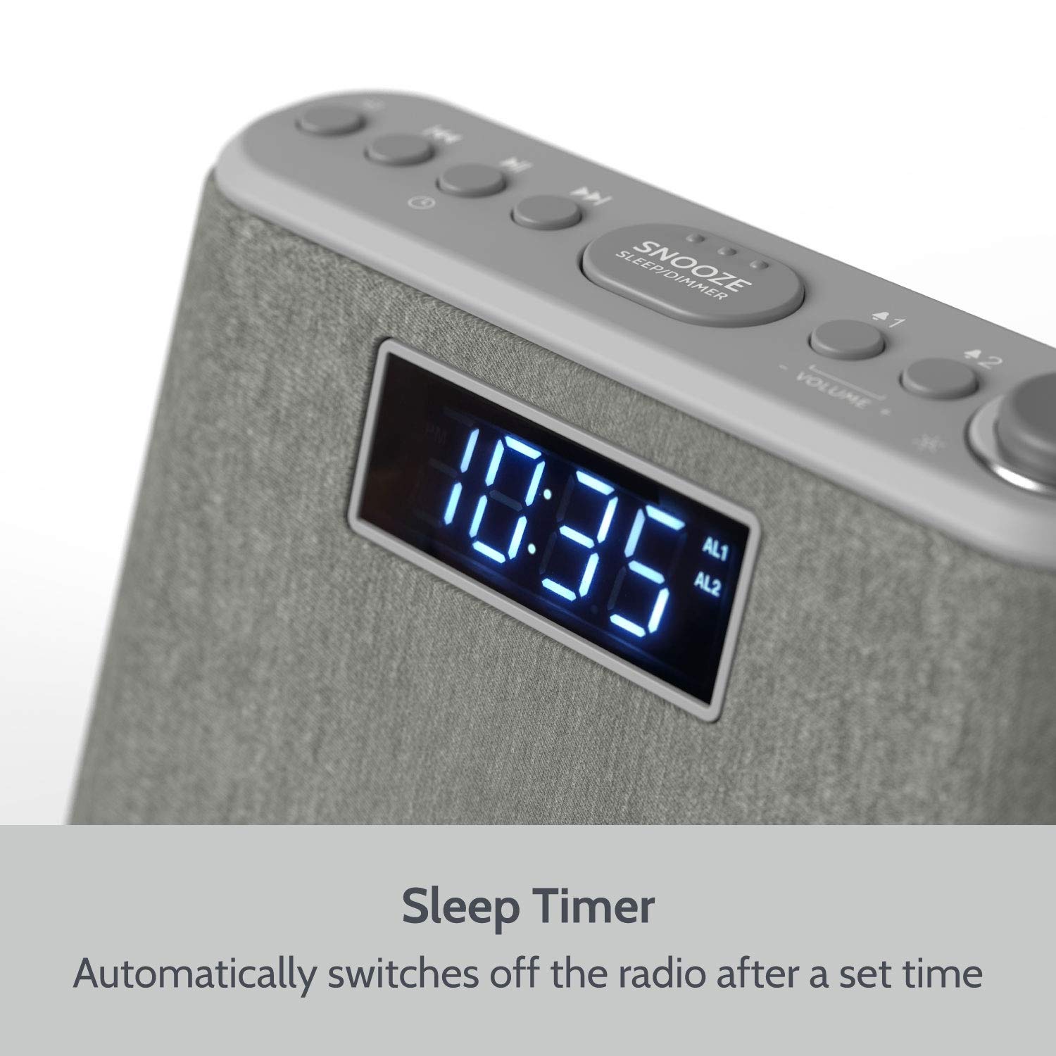 i-Box Digital Alarm Clock Radio with USB & Wireless Qi Charging, Bluetooth Speaker, FM Radio, RGB Mood Light, Dimmable Display & White Noise - Bedside LCD Alarm Clock for Home, Office, Dorm & Travel