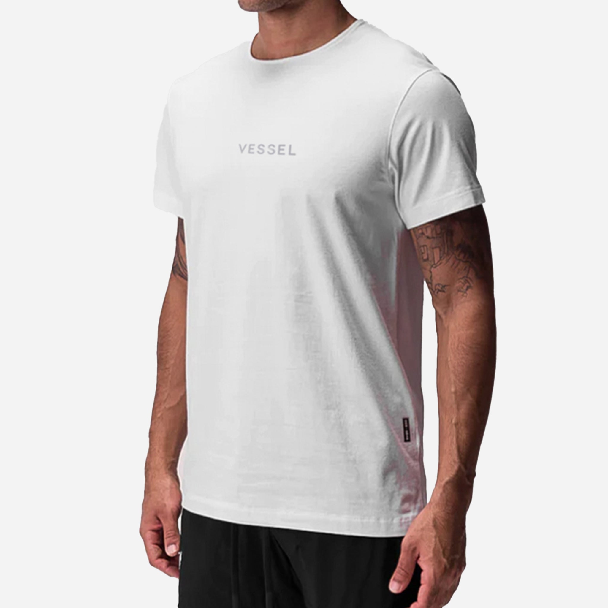 VESSEL x ASRV CottonPlus Standard Mesh Back Tee - Breathable Performance Shirt for Running, Gym & Outdoor Activities