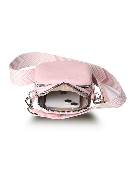 Tosca TH054 Mini Utility Phone Bag Pink - Compact Crossbody Pouch for Women, Perfect for Travel, Shopping & Everyday Use