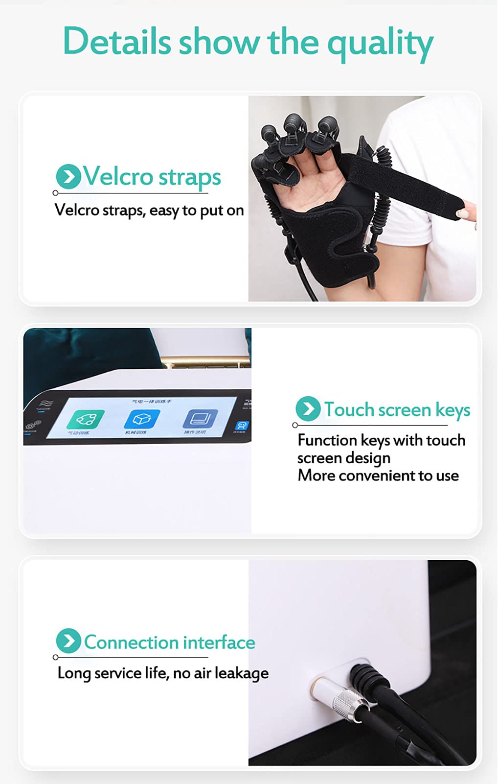 Electric Rehabilitation Robot Gloves for Stroke & Hemiplegia Recovery - Hand Function Training Equipment with Pneumatic Finger Movement - Ideal for Physical Therapy & Home Rehabilitation Exercises