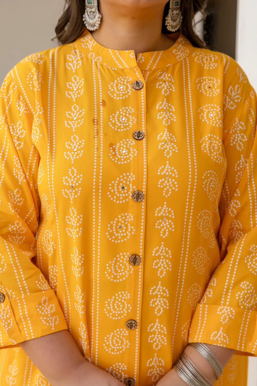 Plus Size Yellow Princess Cut A-Line Kurti for Women | Flowy Ethnic Tunic Top | Casual & Party Wear | Perfect for Festivals, Weddings & Daily Outfits