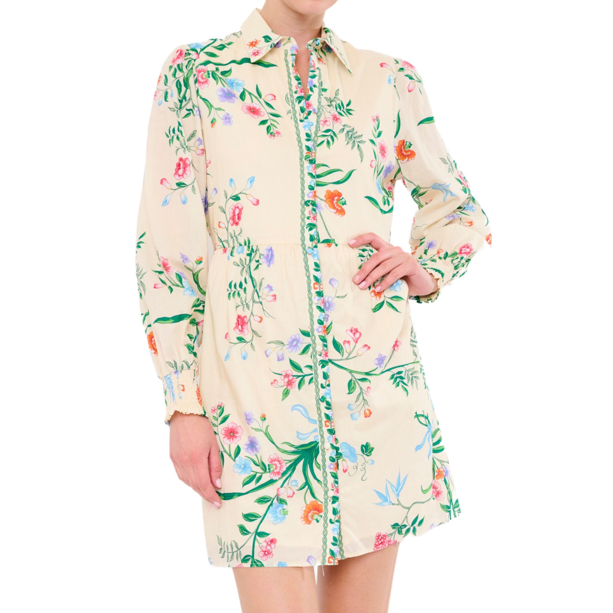 Floral Power Tinsley Dress - Women's Floral Print Summer Dress for Casual Wear, Beach Outfits & Date Nights | Lightweight & Comfortable