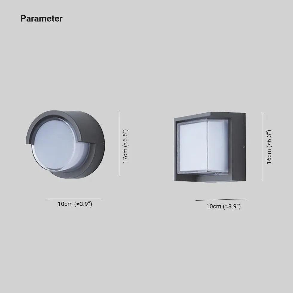 Minimalist Black LED Outdoor Wall Lights - Modern Geometric Design for Porch, Garden, and Patio Lighting