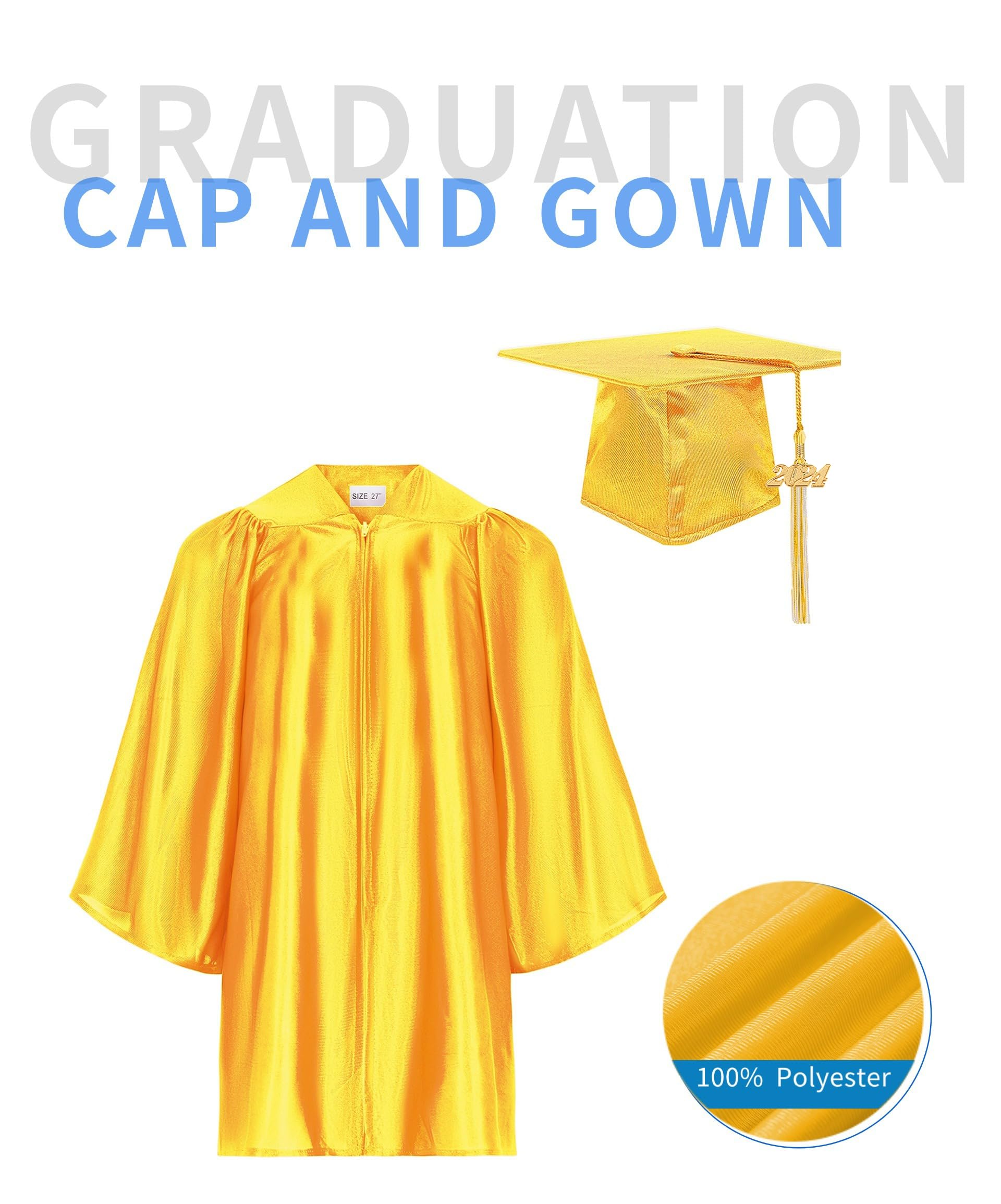 Kindergarten Graduation Gown & Cap Set with Tassel - 2023/2024/2025 - Perfect for Preschool & Kindergarten Graduation Ceremonies, Photo Shoots & Special Events