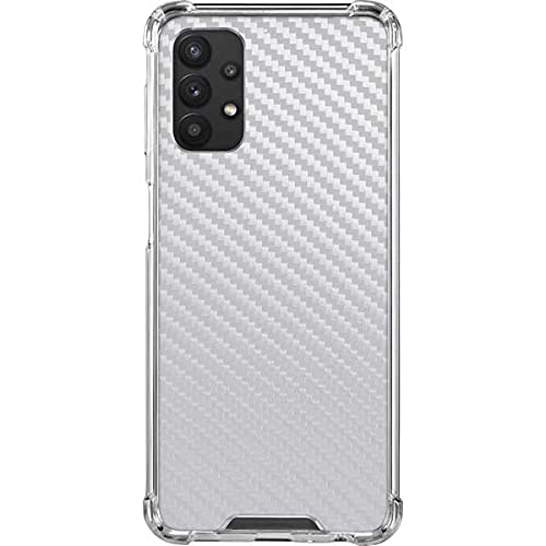 Skinit Clear Phone Case for Samsung Galaxy A32 5G - Premium White Carbon Fiber Design | Slim Protective Cover | Scratch Resistant | Perfect for Everyday Use, Work & Travel