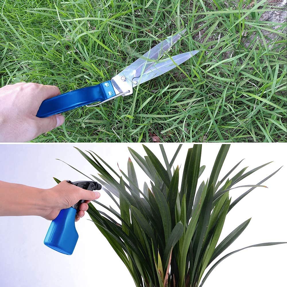 14-Piece Stainless Steel Garden Tools Set with Ergonomic Handles - Trowel, Rake, Weeder, Pruner, Shears & Sprayer - Perfect Gardening Gifts for Women & Men - Includes Durable Carrying Case (Blue) - Ideal for Home Gardening, Landscaping & Outdoor Planting Projects