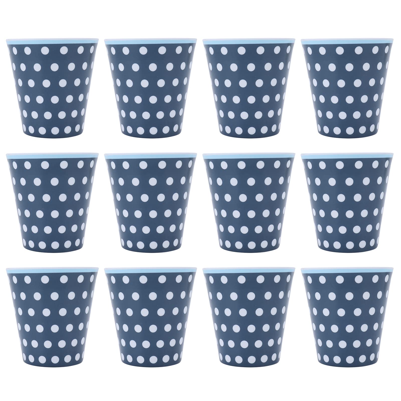 12-Piece Melamine Water Cup Set - Durable Tea & Milk Mugs for Home, Kitchen, Restaurant, Hotel & Office Use - Perfect for Boys & Girls - Ideal for Daily Drinking, Parties, and Outdoor Activities