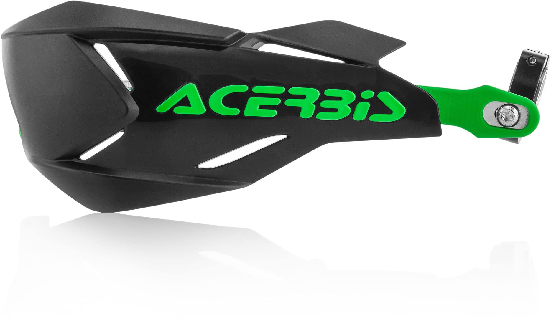 Acerbis 22397.325 Universal Fit Motorcycle Hand Guards - Black/Green - Durable Off-Road Protection for Dirt Bikes & ATVs - Perfect for Trail Riding & Motocross Racing