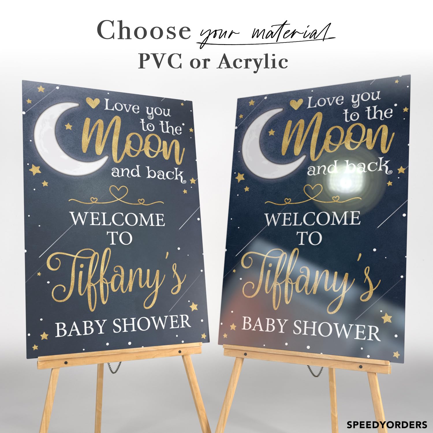 Night Sky Baby Shower Welcome Sign - Gender Reveal Party Decor - Moon and Back Theme - Perfect for Baby Shower Reception & Nursery Decor - Ideal for Gender Reveal Parties & Newborn Celebrations
