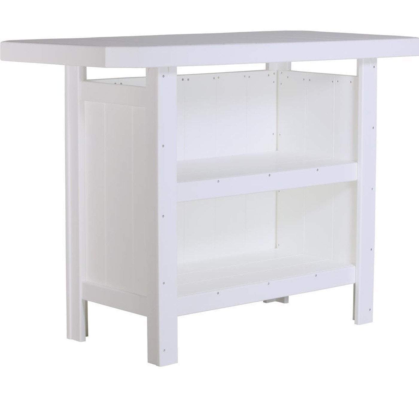 LuxCraft White Recycled Plastic Serving Bar with Cup Holder - Outdoor Party Tray for Drinks & Snacks - Perfect for BBQs, Picnics & Poolside Entertaining