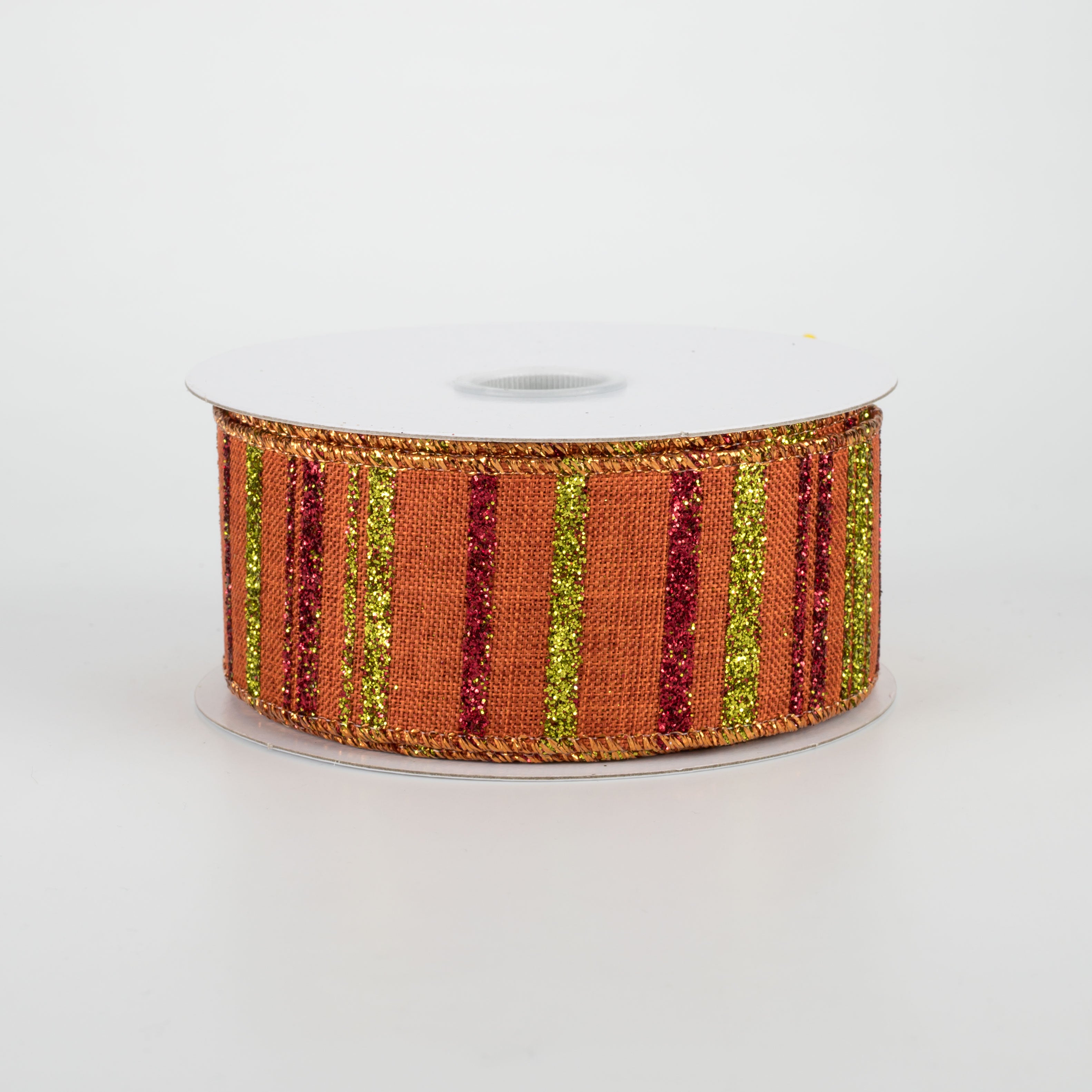 1.5 Inch Fall Stripe Ribbon - Dark Orange Grosgrain Ribbon (10 Yards) for DIY Crafts, Gift Wrapping, and Autumn Decorations